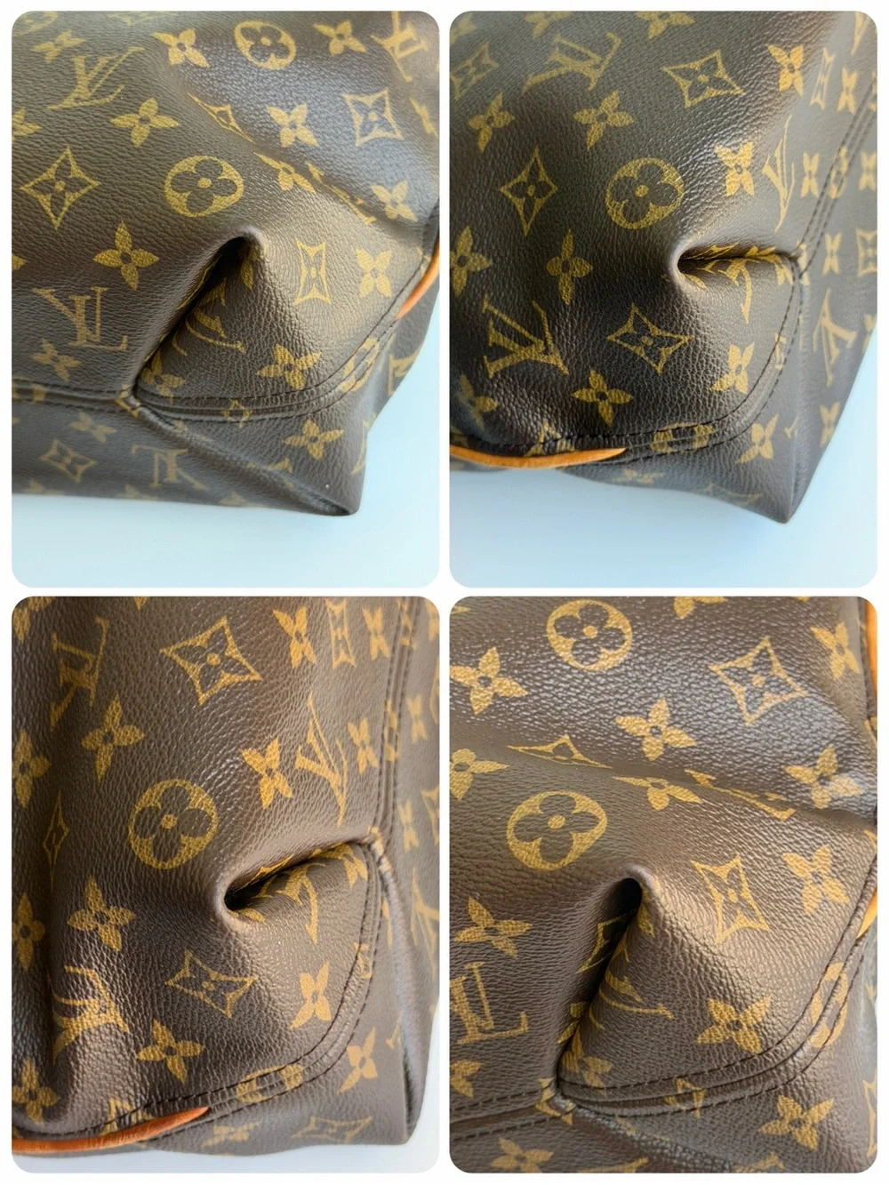 Authentic Louis Vuitton Sully MM Monogram Canvas & Leather Shoulder Handbag